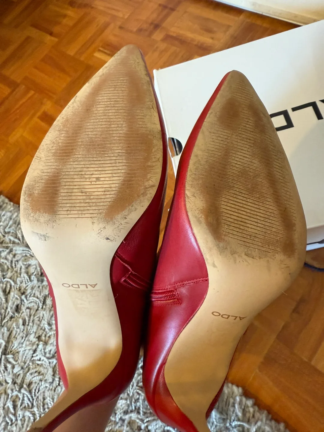 Aldo Red Ankle Boots 11 (Used a few times) image indicator(5)
