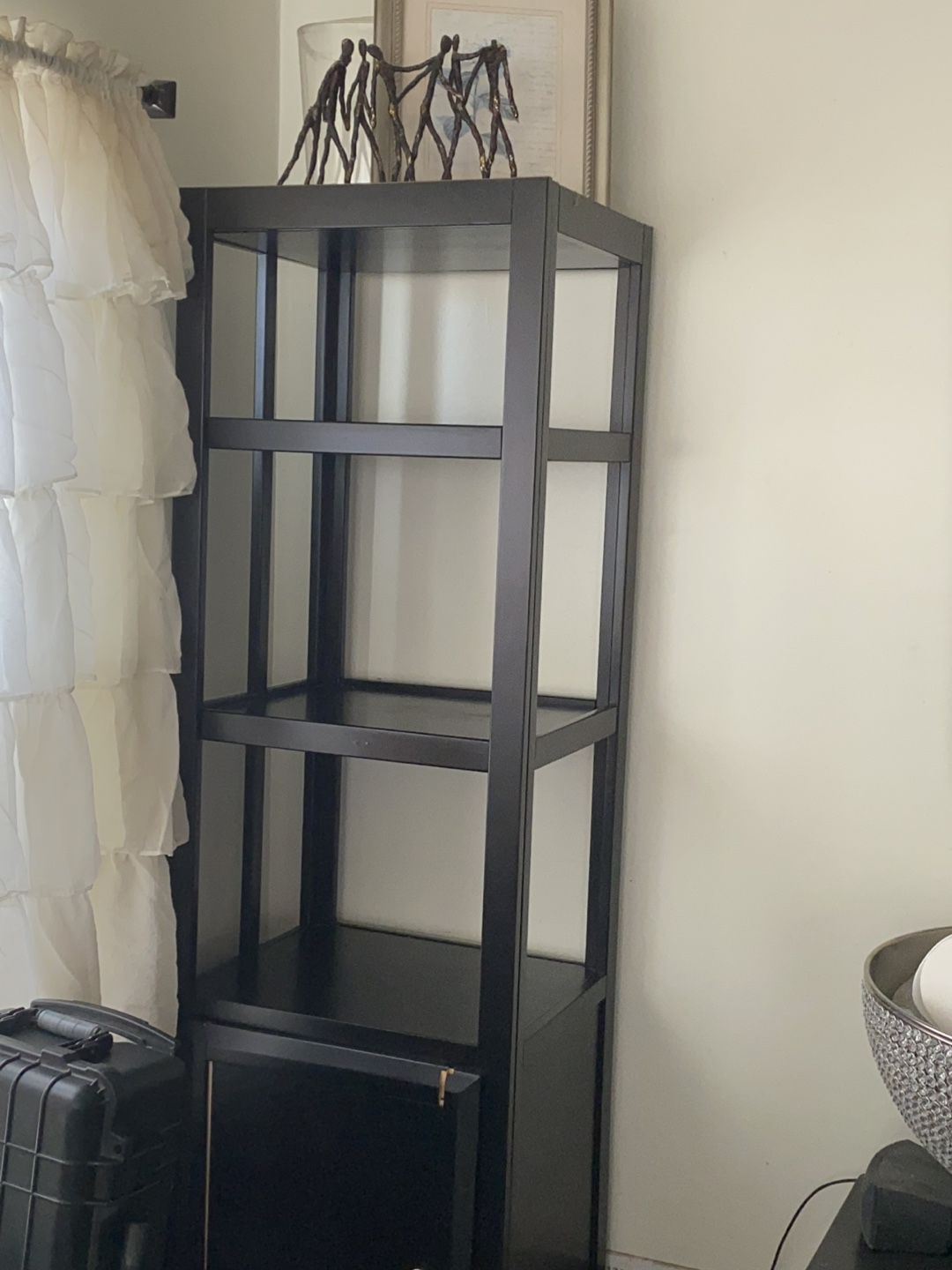 Black Entertainment Center with Two Bookcases