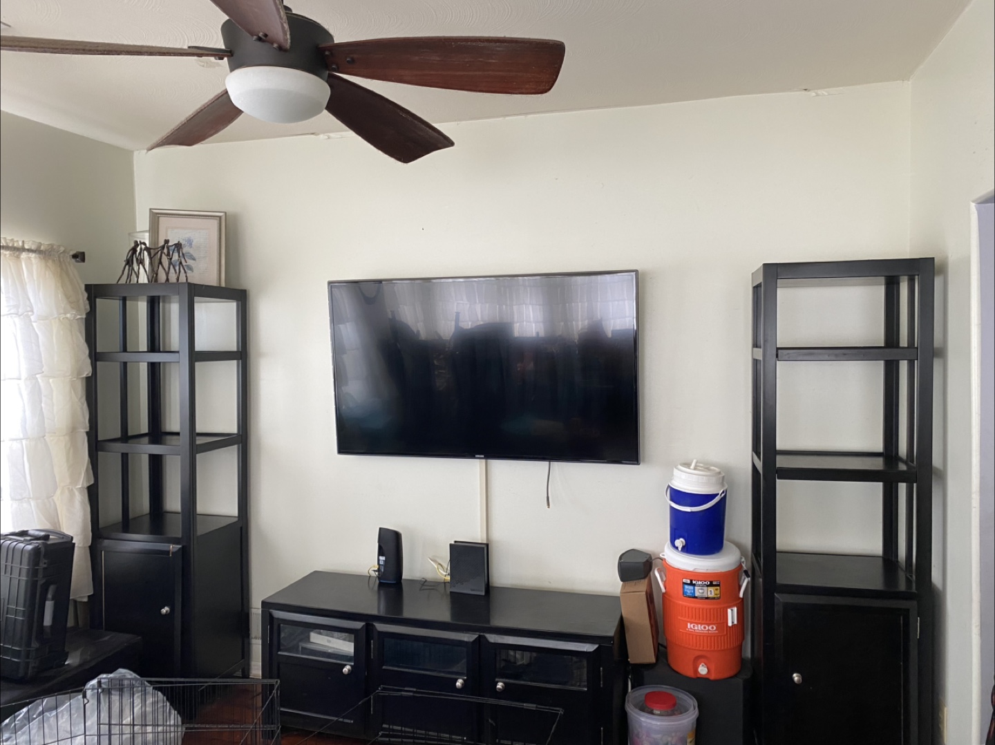 Black Entertainment Center with Two Bookcases - photo 3