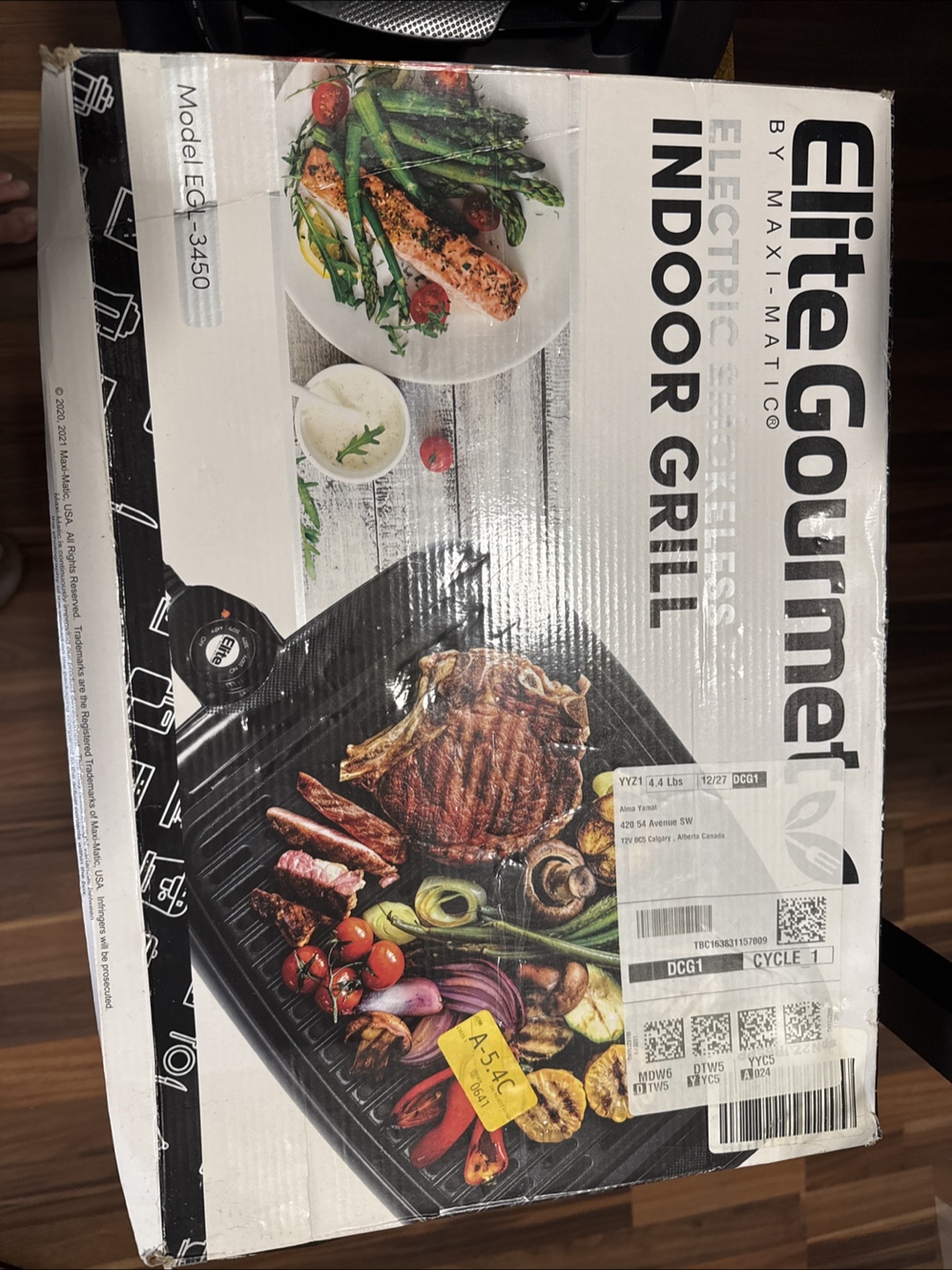 Elite Gourmet Electric Indoor Grill - Model ECG-3450