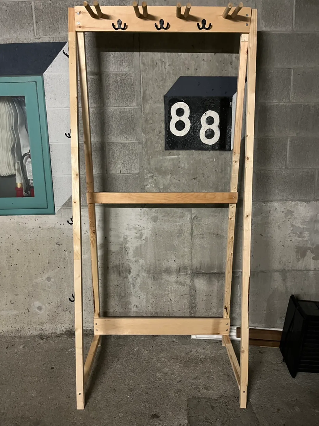Wooden Ski Rack - Holds Multiple Pairs thumbnail