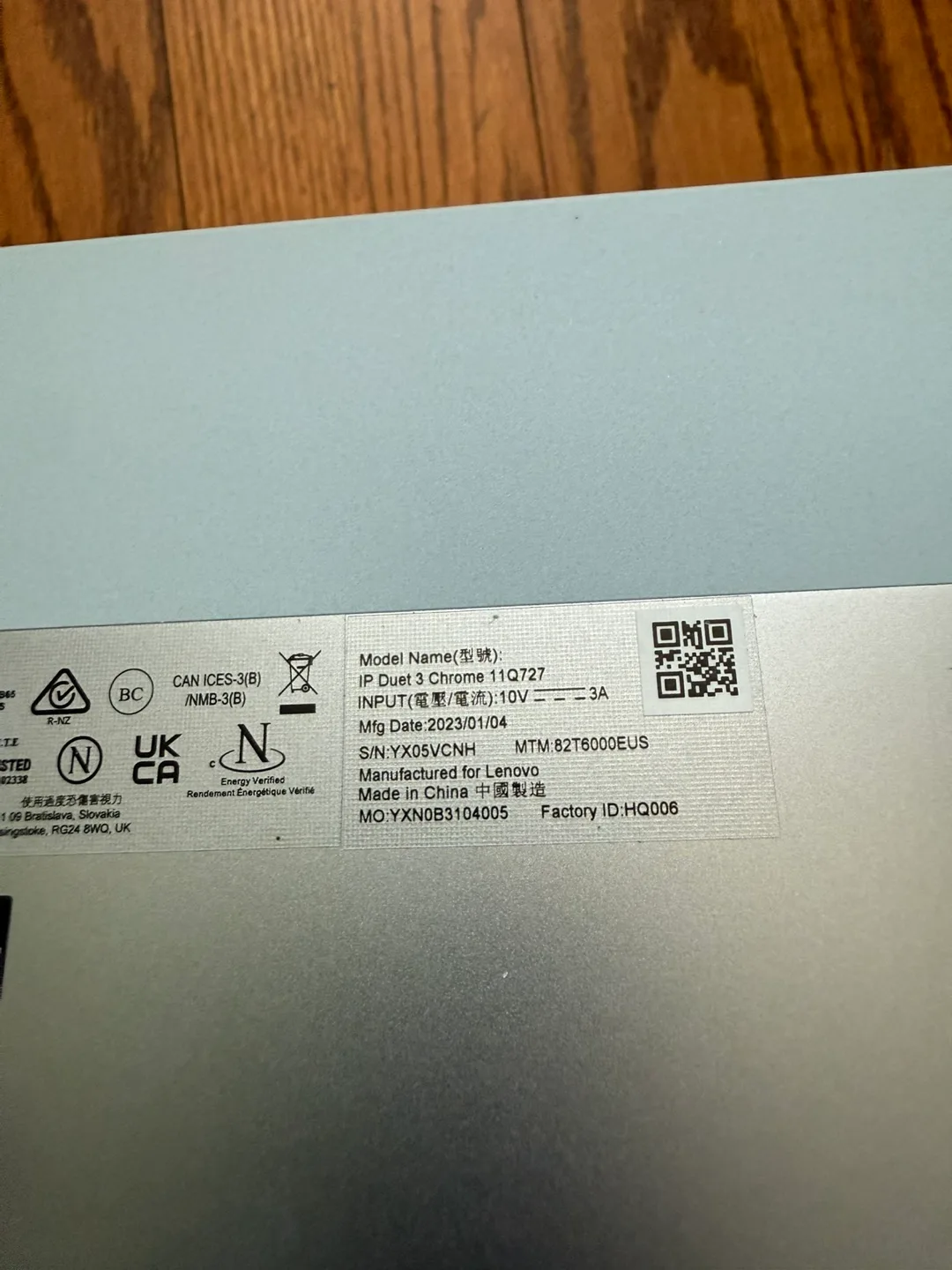 Lenovo Chromebook Duet 3/4GB RAM/128GB eMMC/Fully Functional image indicator(7)