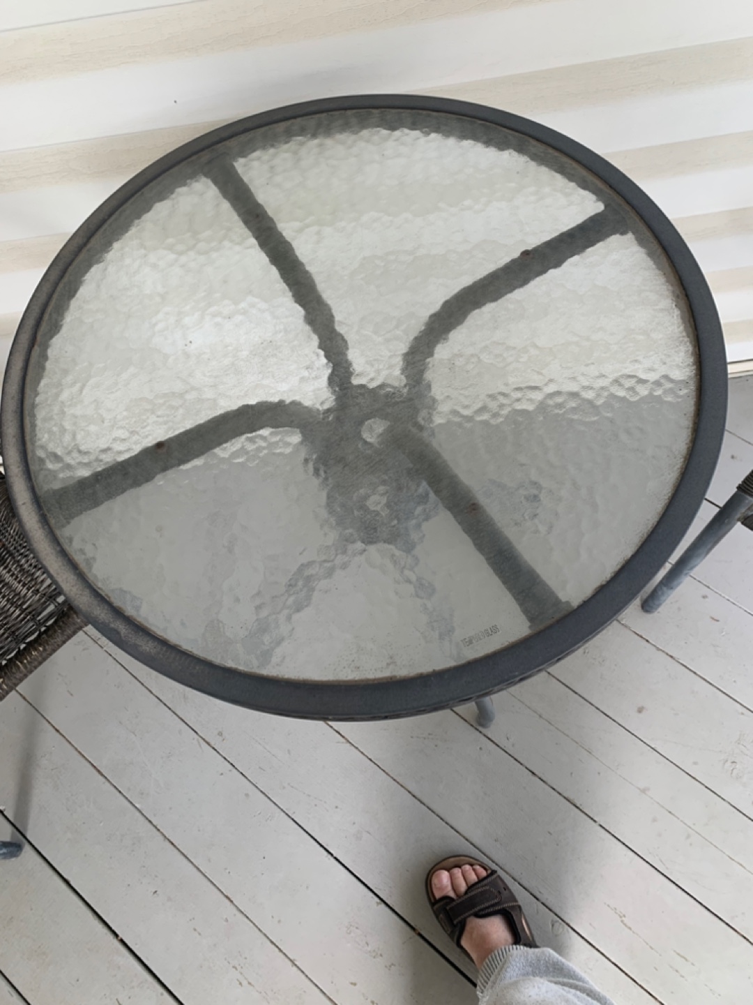 Wicker Patio Set with Glass Top Table - photo 4