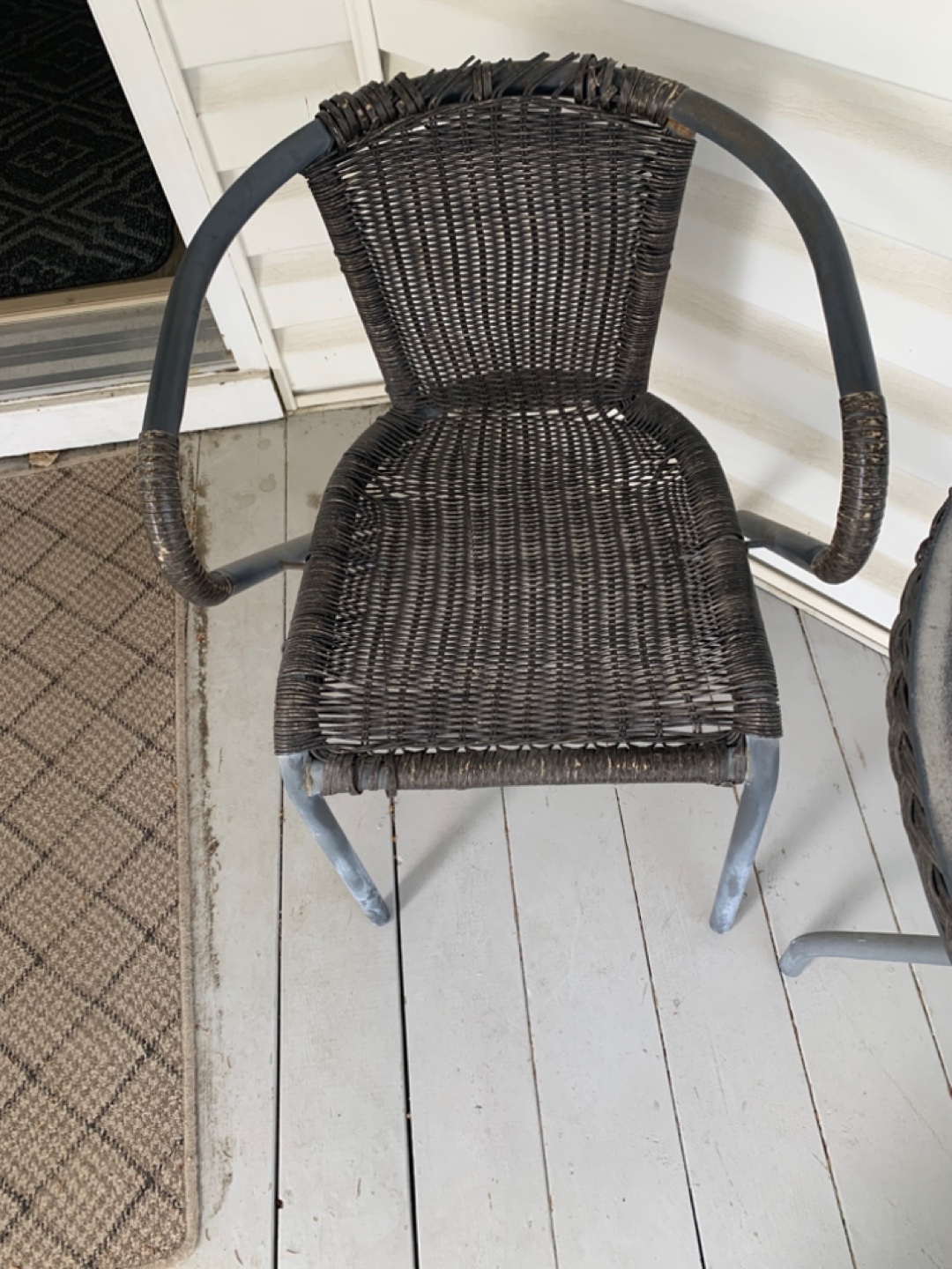 Wicker Patio Set with Glass Top Table - photo 3