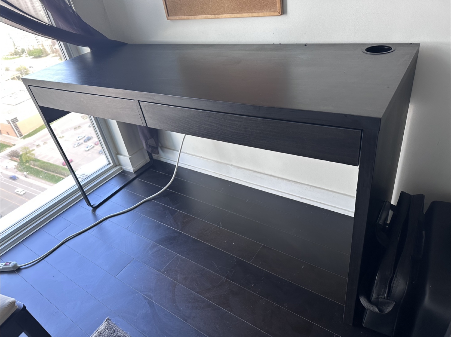 IKEA MICKE Desk - Black-Brown