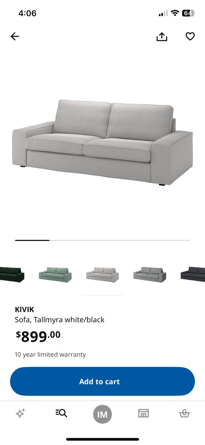 IKEA KIVIK Sofa - Grey - photo 2