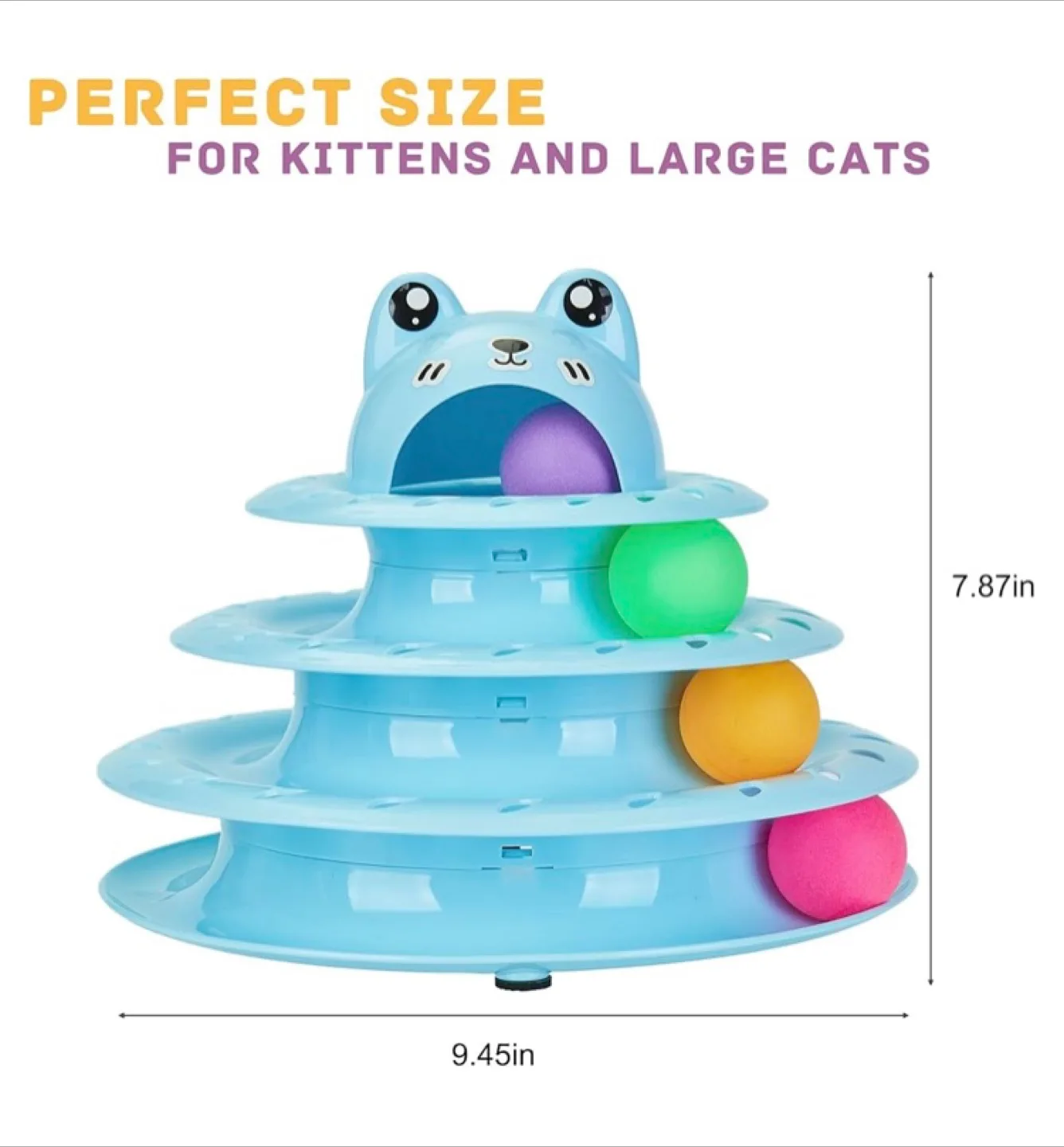 Gefryco Cat Toy - 4-Tier Roller Track, Turntable Cat Tower image indicator(3)