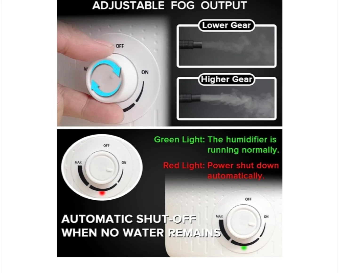 BLEREMA 3L Plant & Reptile Humidifier with Extendable Hose image indicator(6)