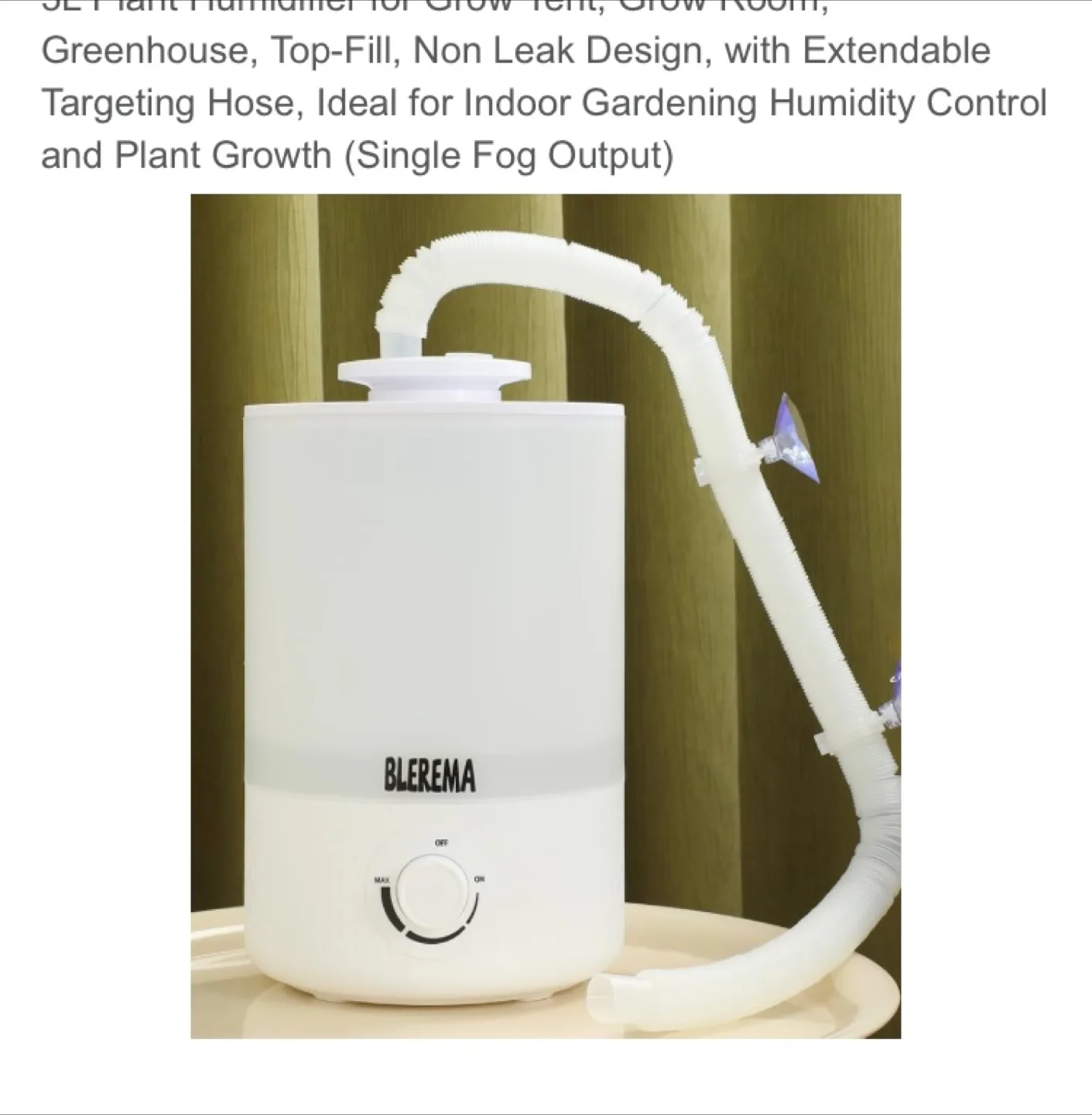 BLEREMA 3L Plant & Reptile Humidifier with Extendable Hose image indicator(2)