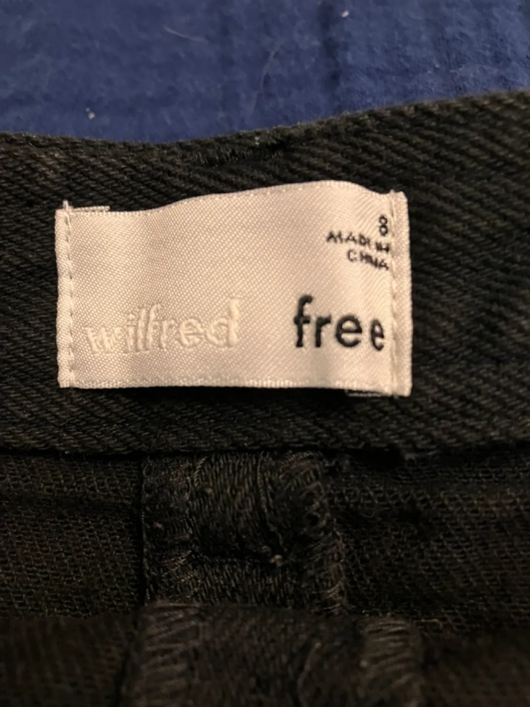 Wilfred Free Black Denim Mini Skirt Size 8 image indicator(2)