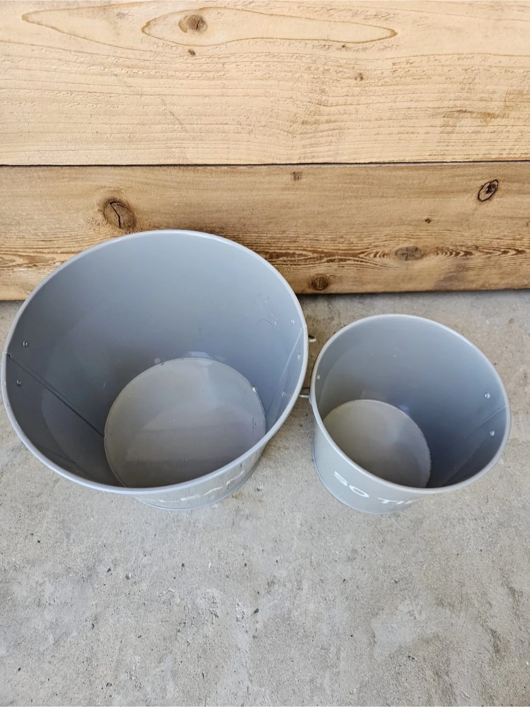 Grey Metal Buckets Set - So Clean & So Tidy image indicator(3)