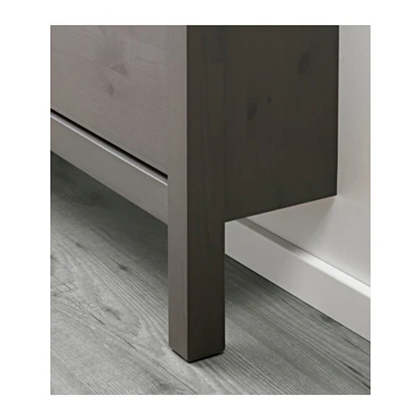 shoe cabinet with 4 compartments  dark gray stained - photo 3