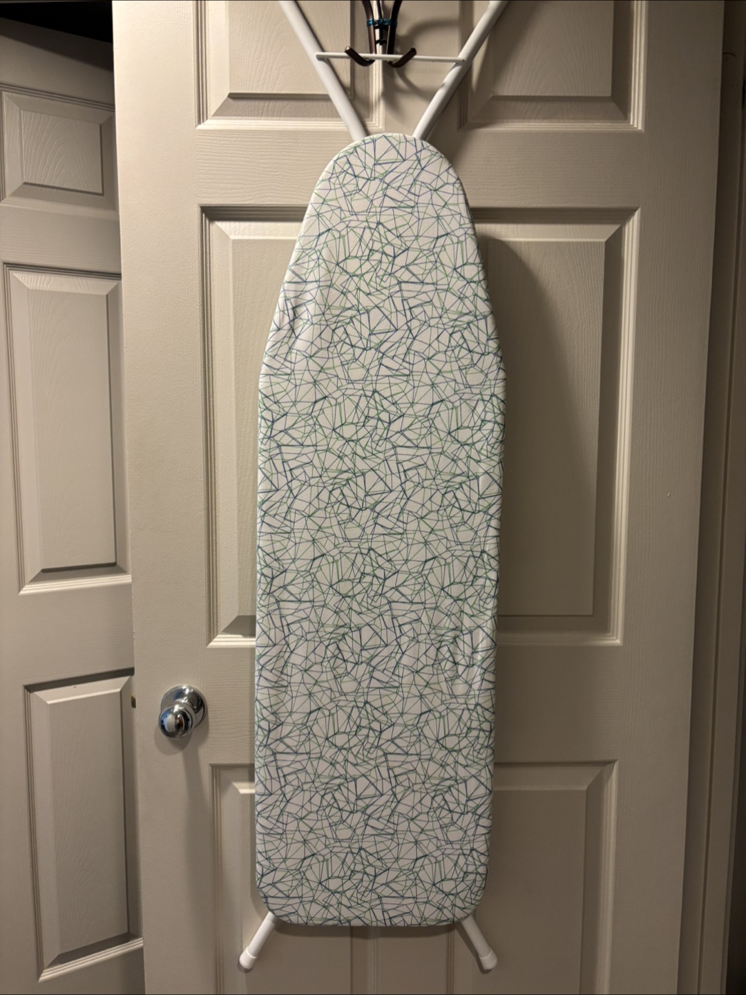 White Ironing Board with Geometric Pattern Cover - photo 2