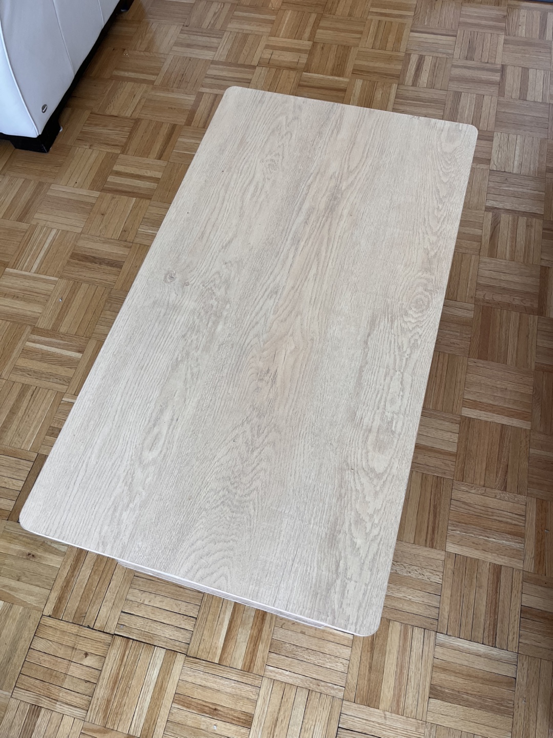 Moving sale until May 30- Oak Coffee Table with Rattan Shelf - photo 3