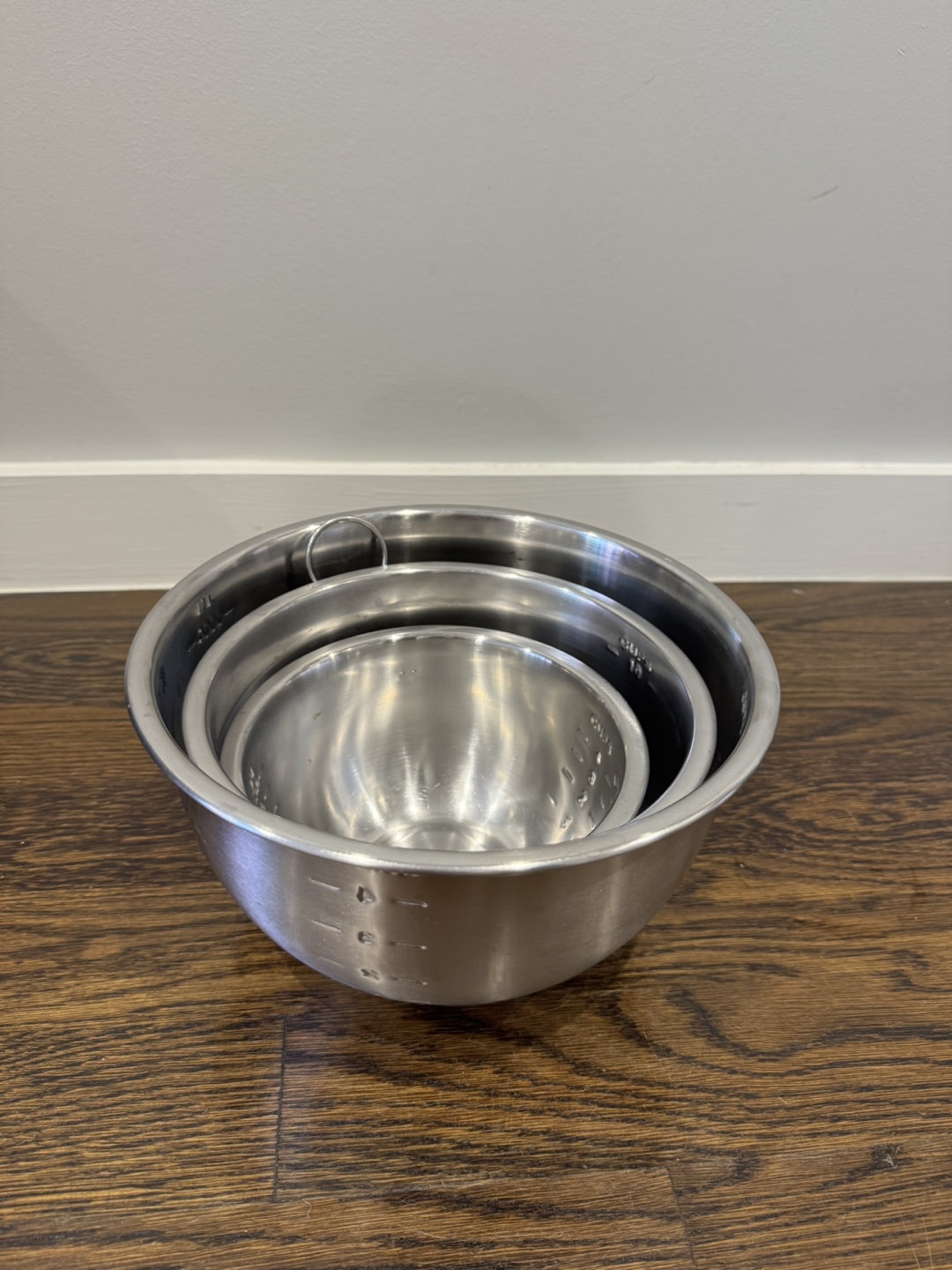 Stainless Steel Mixing Bowls Set of 3 - photo 2