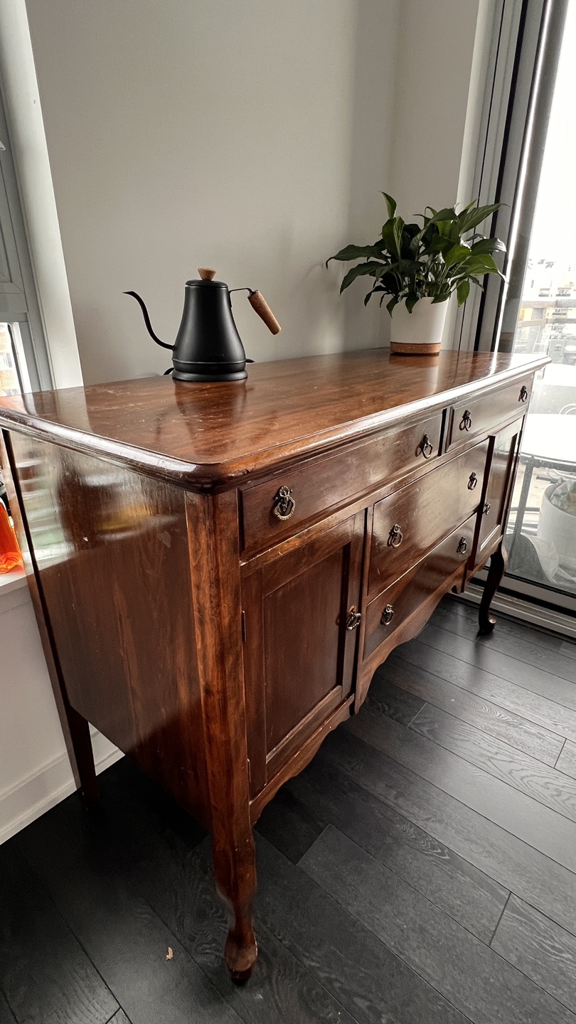 Vintage Wooden Buffet Server