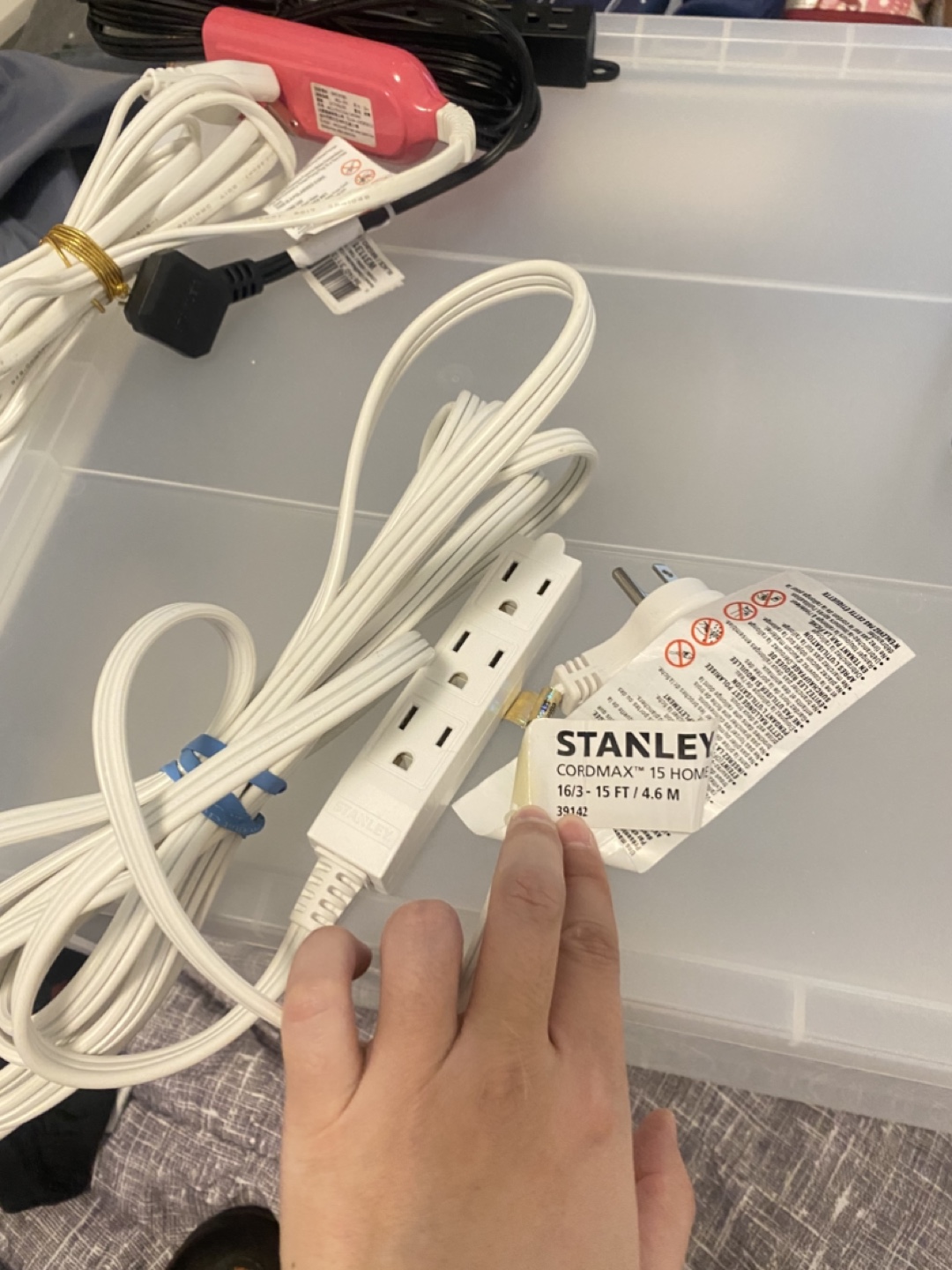 Stanley Cordmax 15ft 3 Outlet Extension Cord