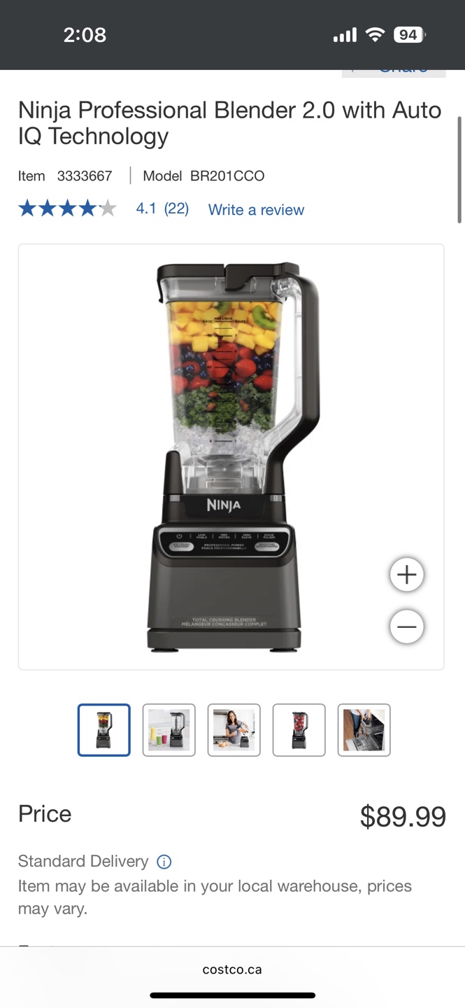 Ninja Professional Blender 2.0 with Auto IQ Technology