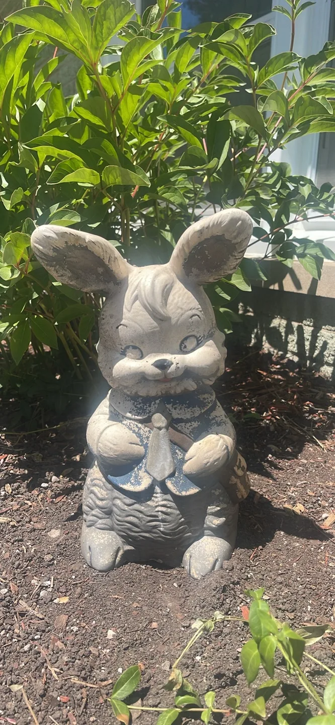 Vintage Garden Bunny Statue thumbnail
