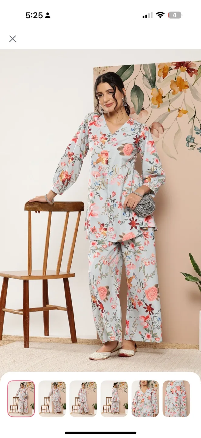Floral Print Two-Piece Set thumbnail