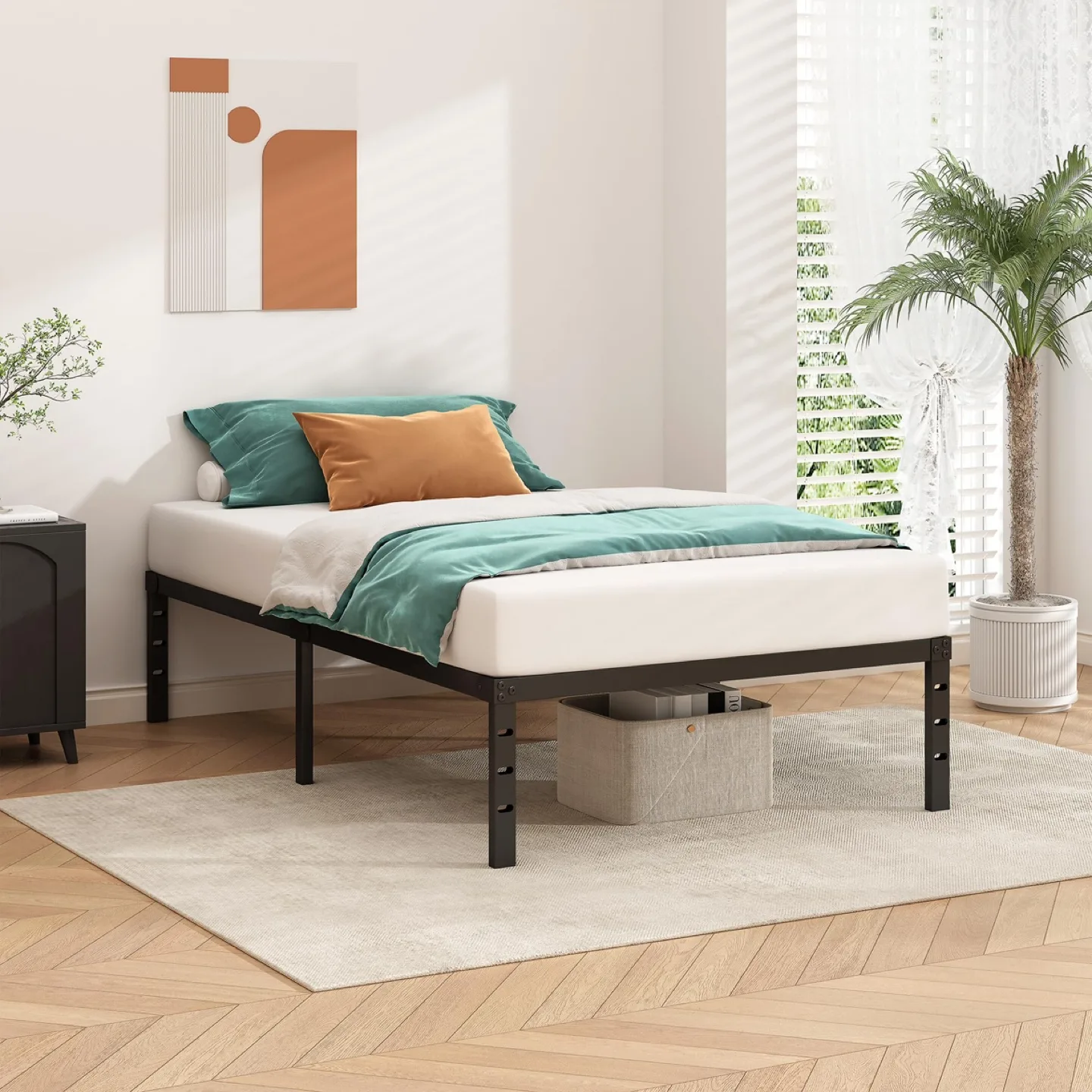 BRAND NEW Twin Size 16 inch Metal Bed Frame thumbnail
