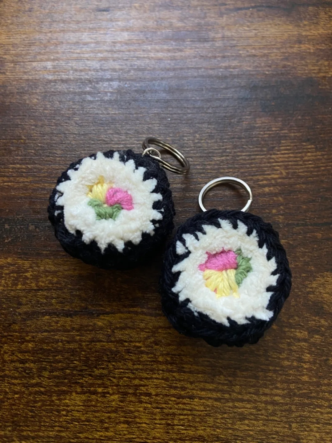 Handmade Crochet Sushi Keychain thumbnail