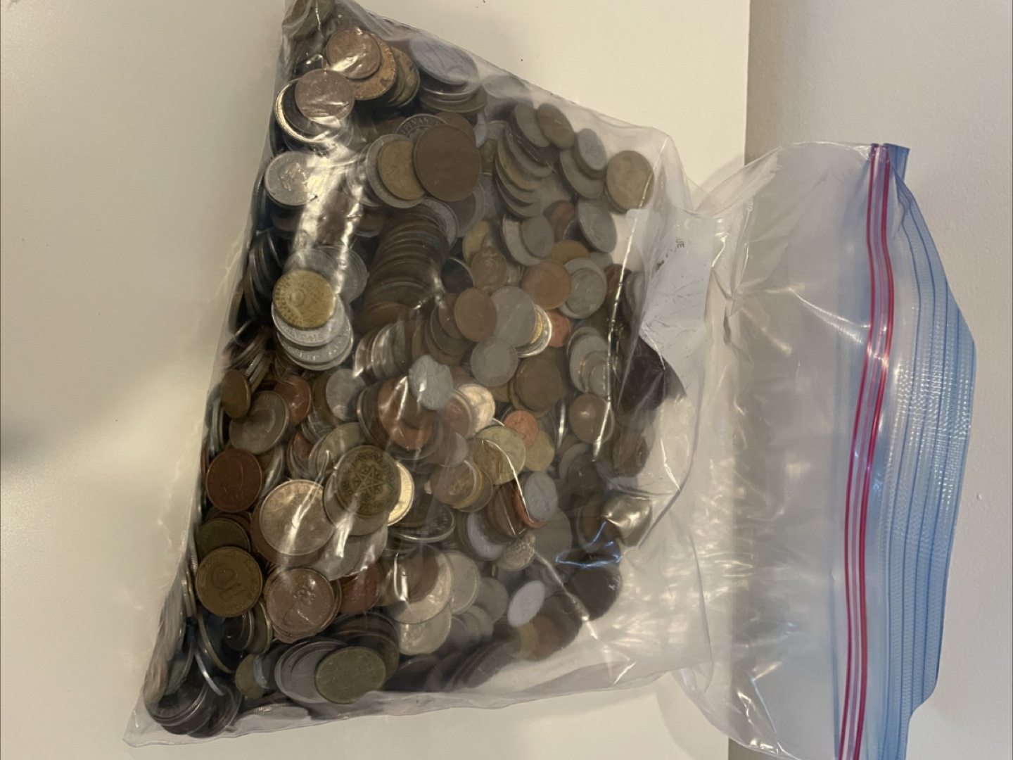 Large Bag of Foreign Coins
