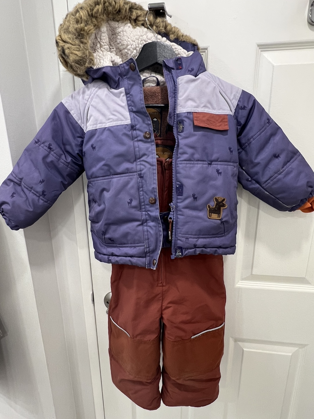 Toddler two-piece snowsuit