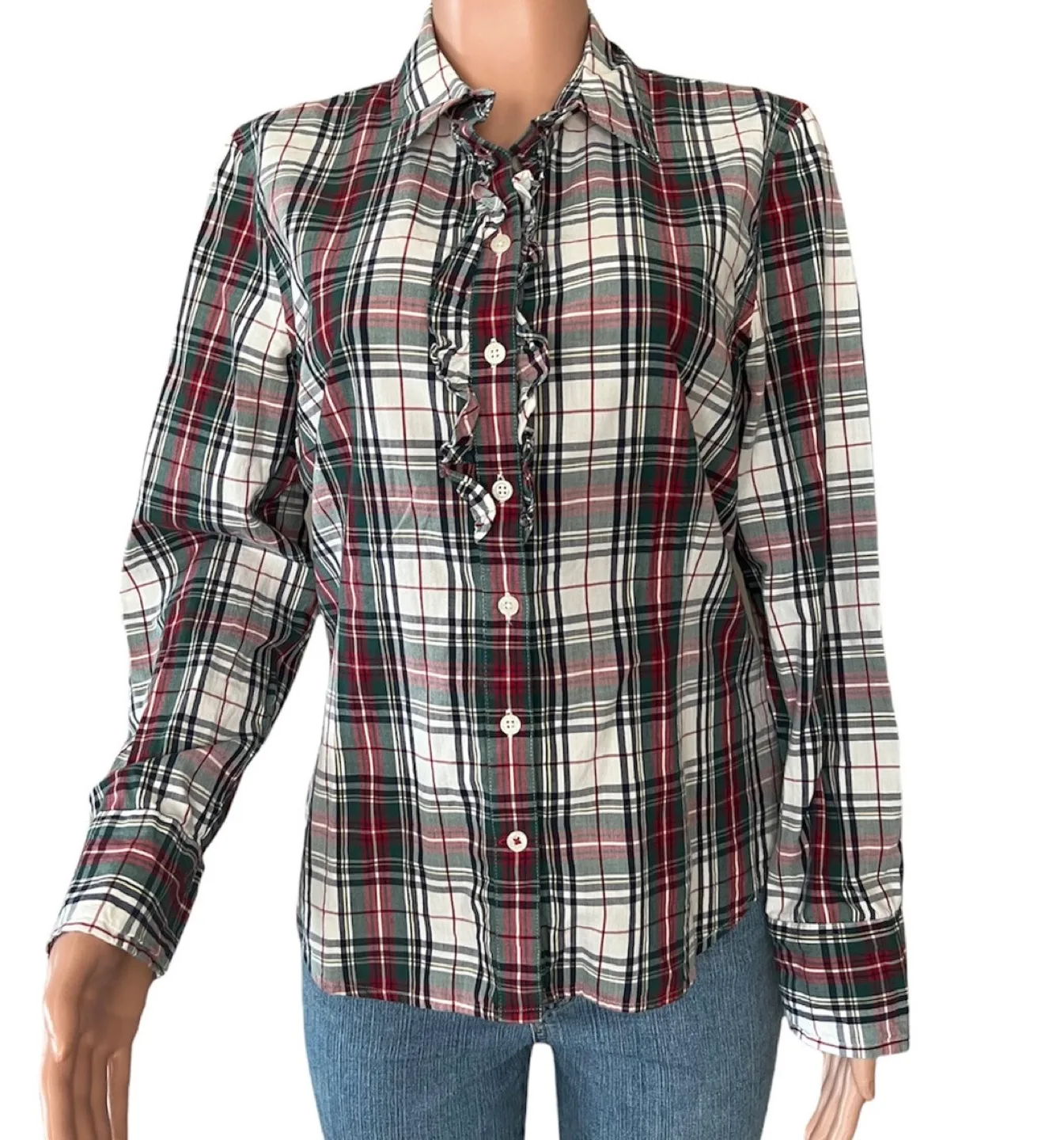 Tommy Hilfiger Women’s Plaid Shirt (Size Small) image indicator(3)