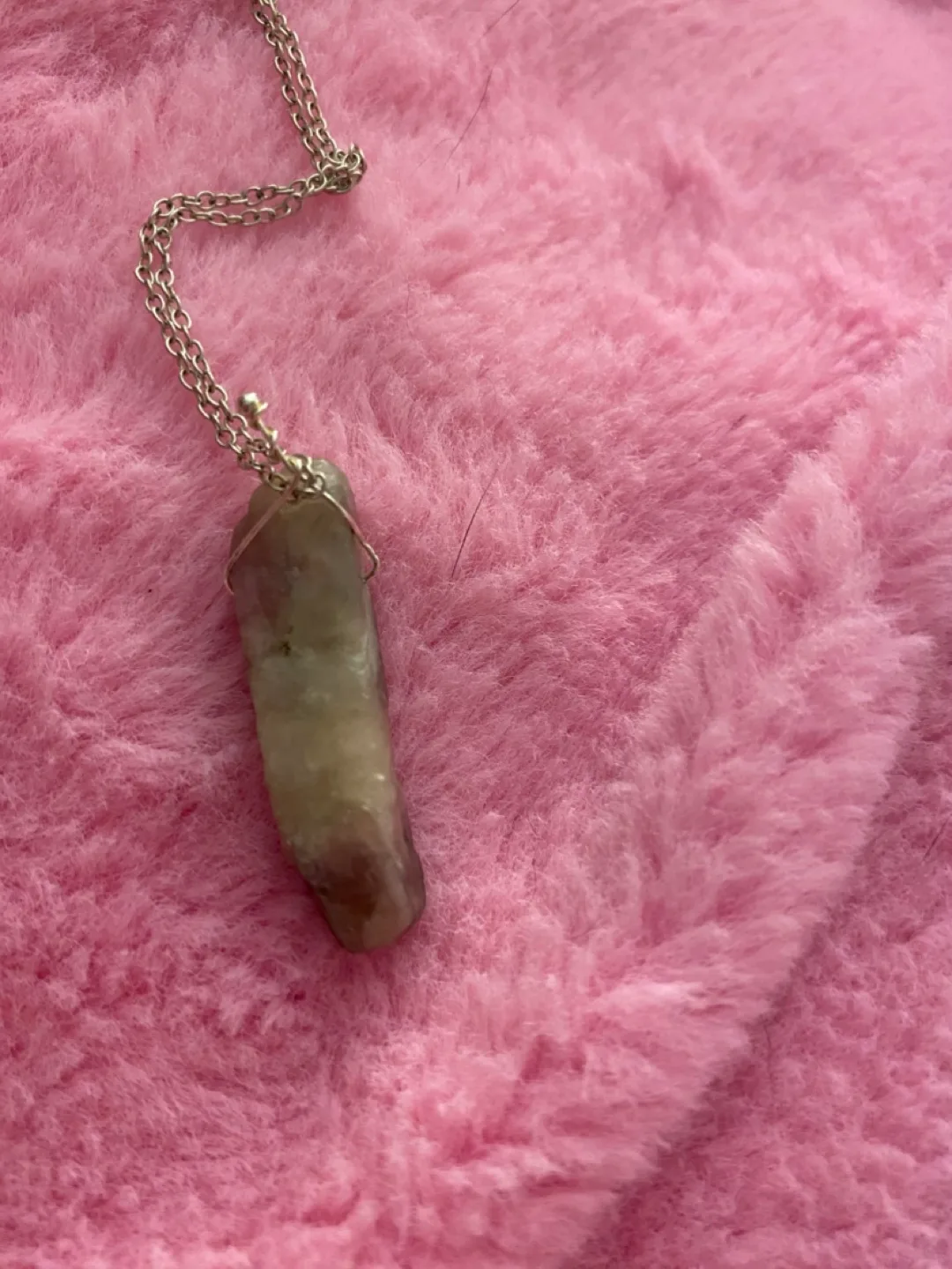 Brand new pink tourmaline Crystal Necklace from happy soul image indicator(3)