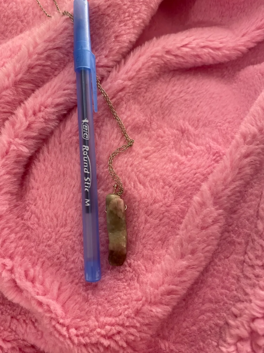 Brand new pink tourmaline Crystal Necklace from happy soul image indicator(2)