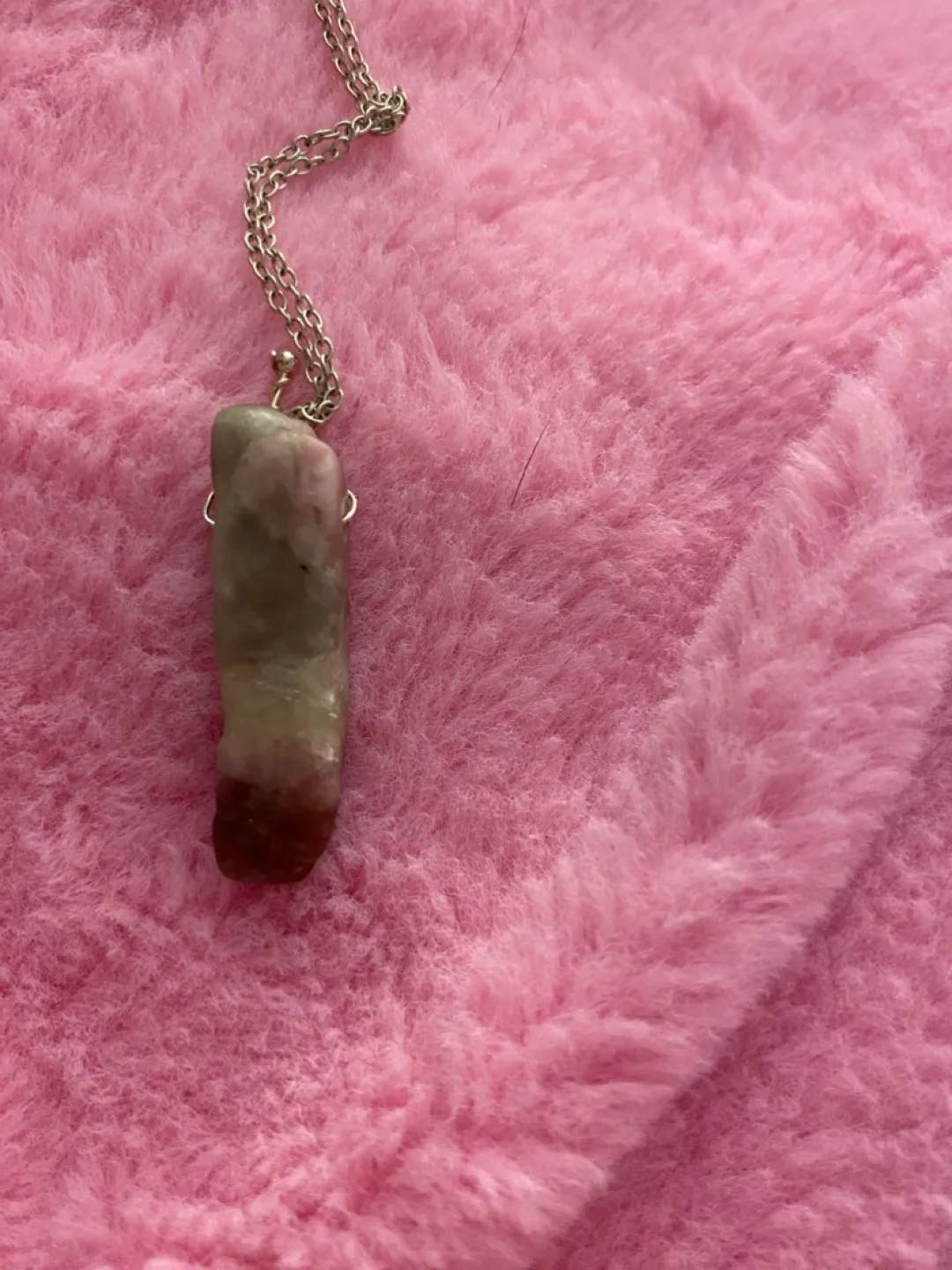 Brand new pink tourmaline Crystal Necklace from happy soul image indicator(4)
