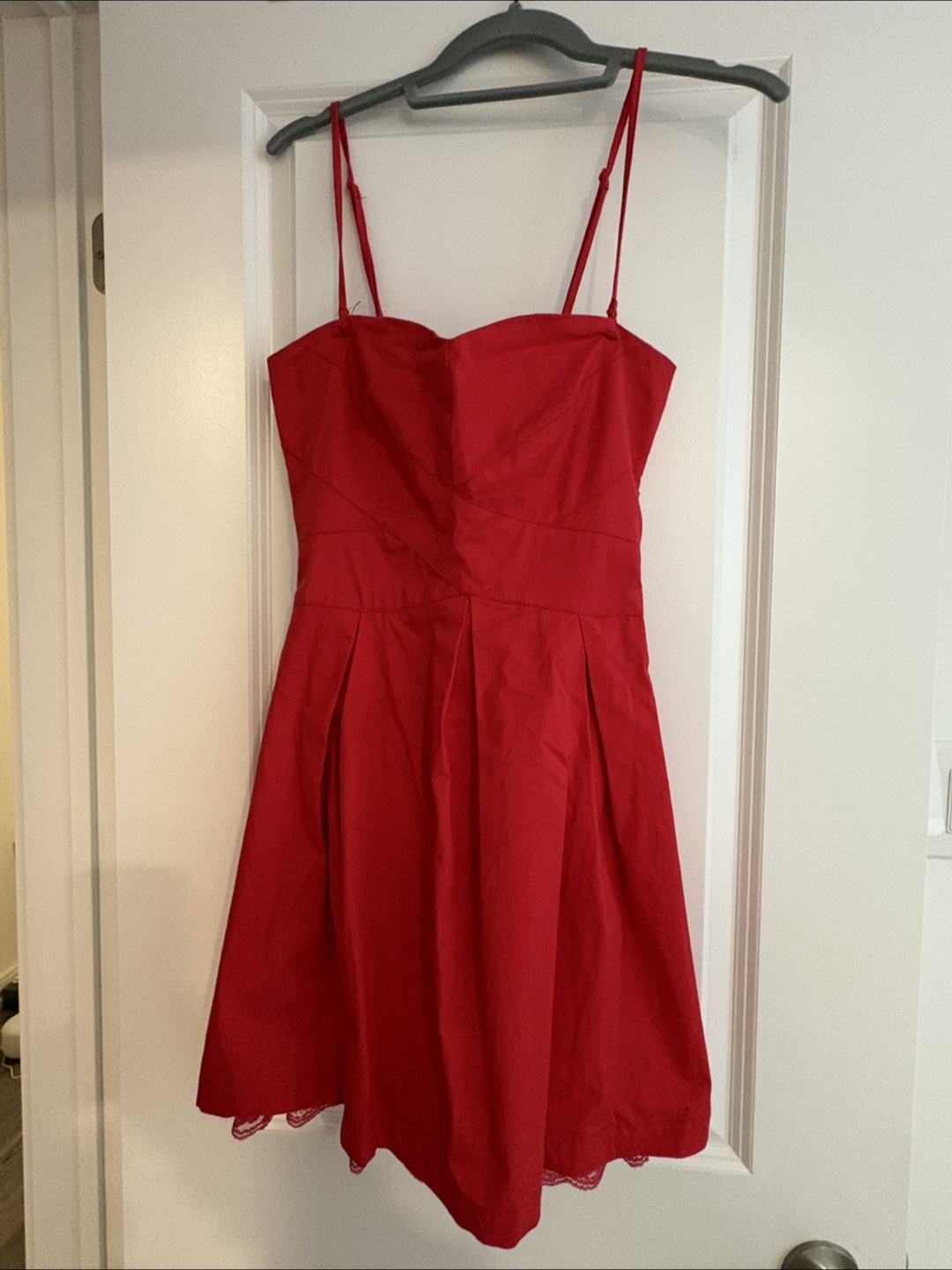 Bershka red sweetheart neckline dress - Size M
