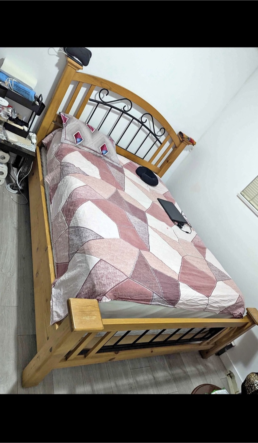 Queen Bed with Mattress Set