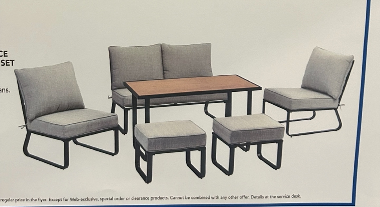 Patio Conversation Set - 2 Chairs, Loveseat & Table