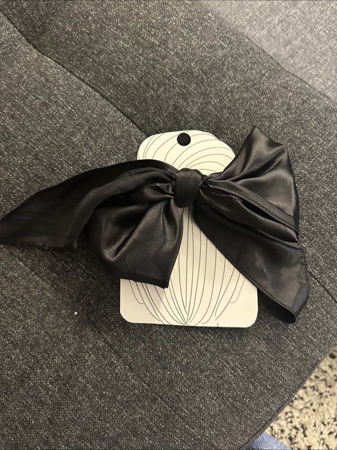 Black Satin Hair Scrunchie