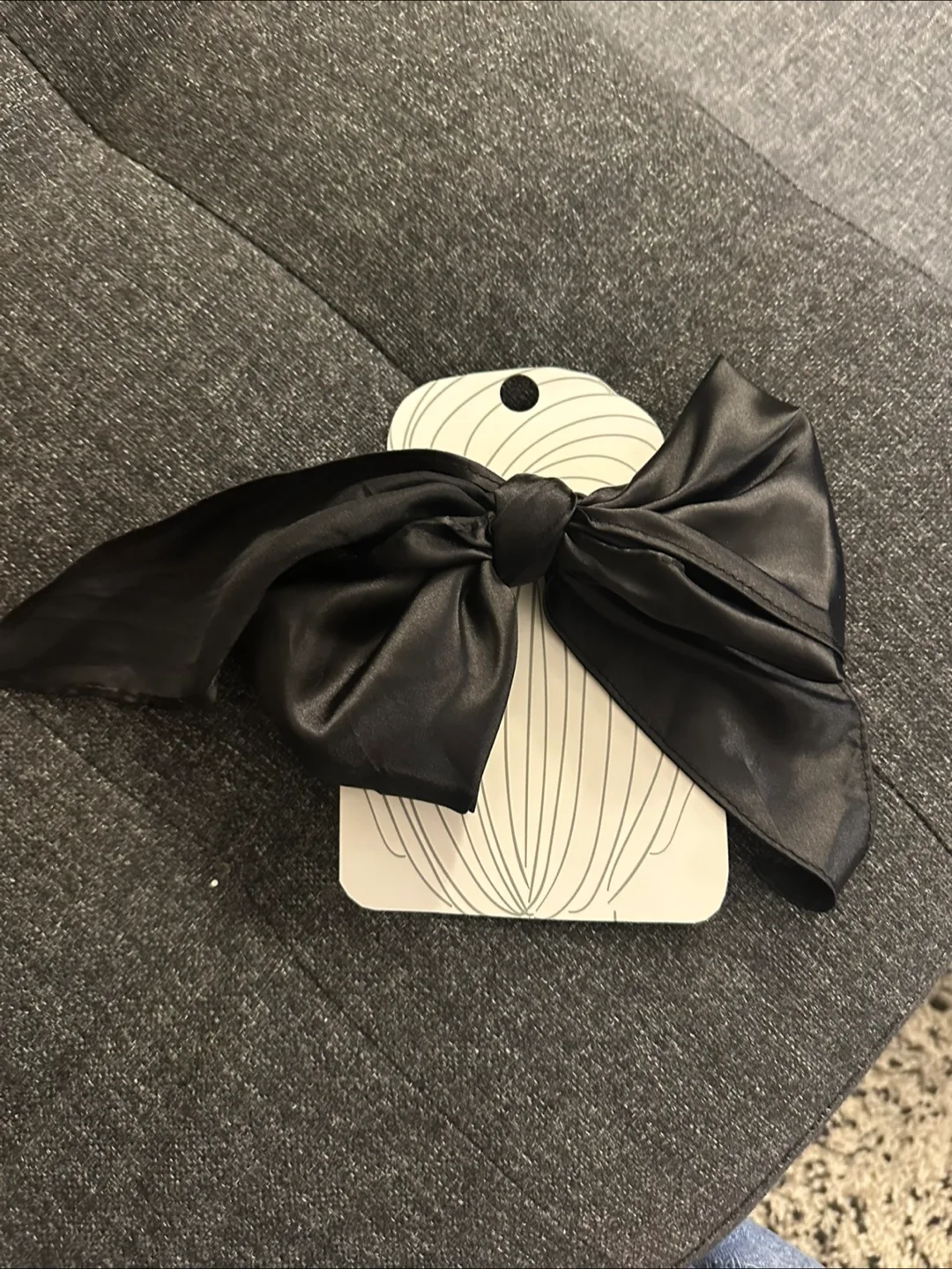 Black Satin Hair Scrunchie thumbnail