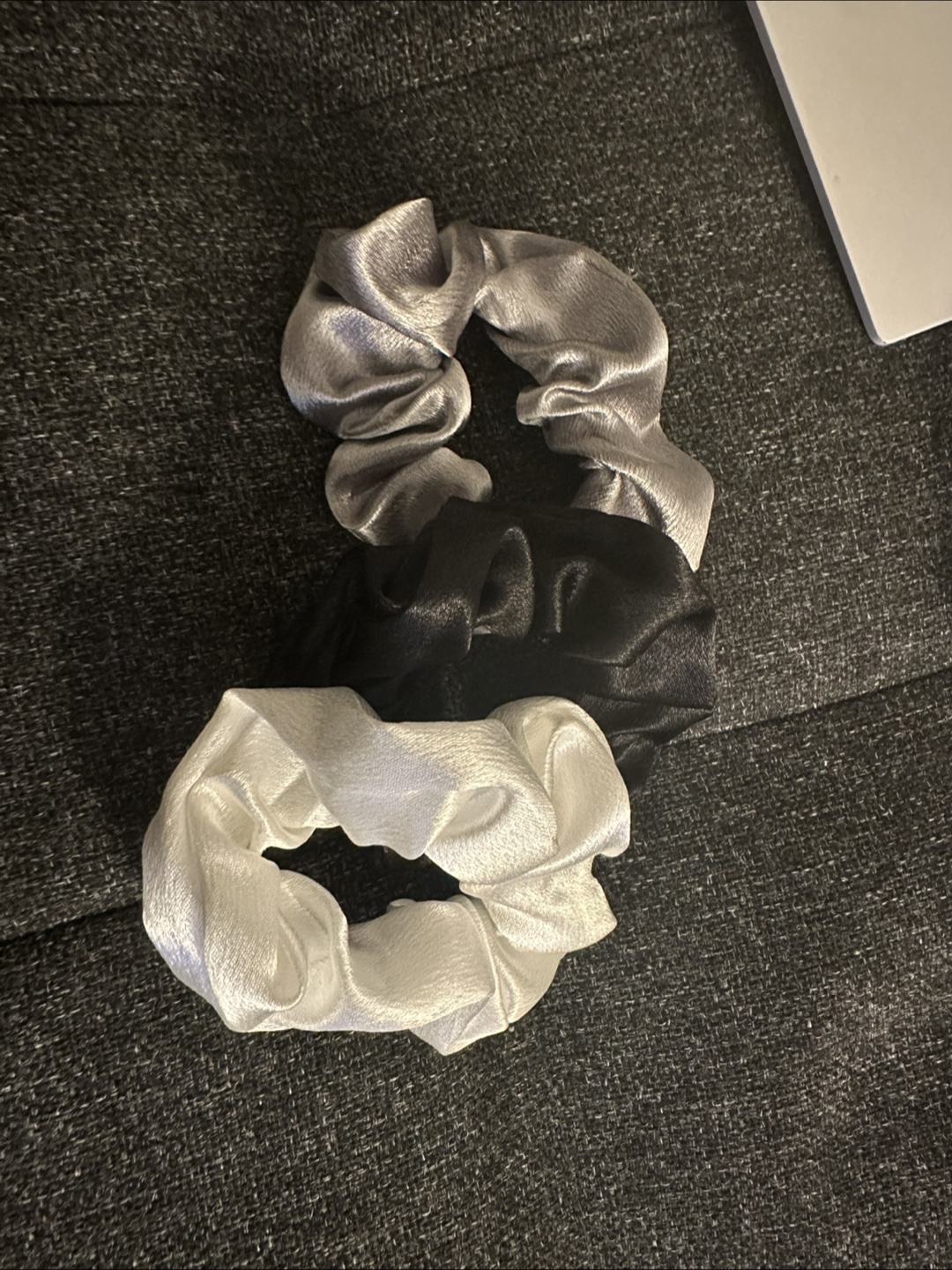 Three Satin Scrunchies for 3