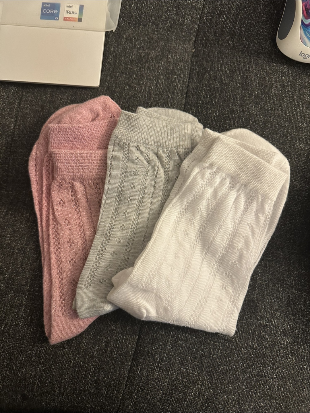 Three pairs of women's ankle socks