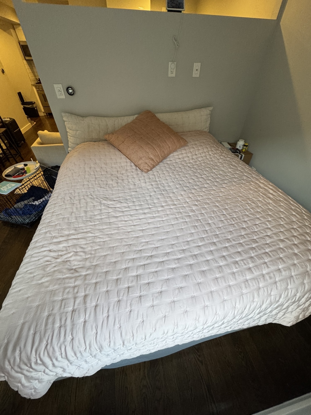 King Platform Bed Frame & Mattress with Drawers - photo 2