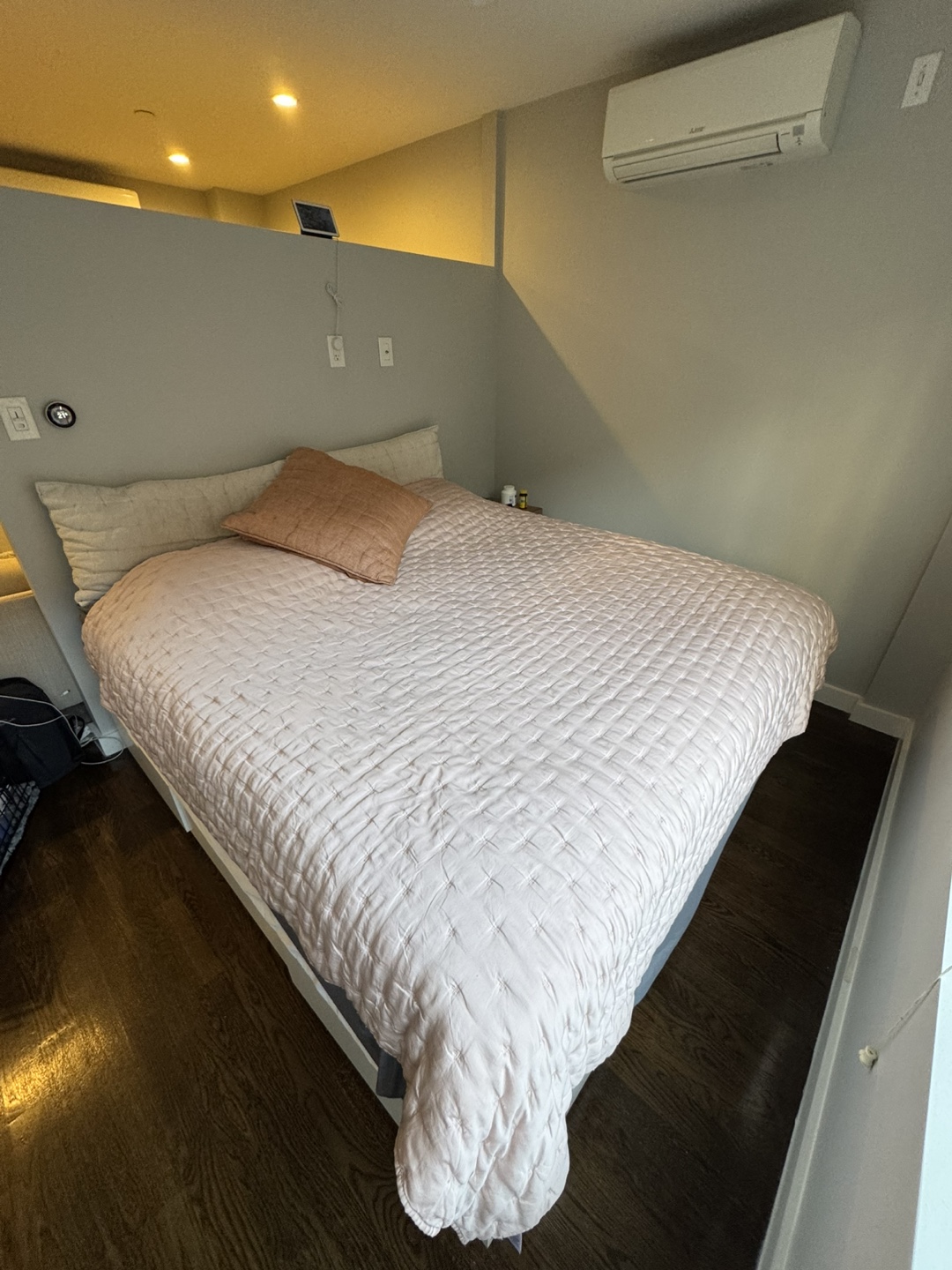 King Platform Bed Frame & Mattress with Drawers