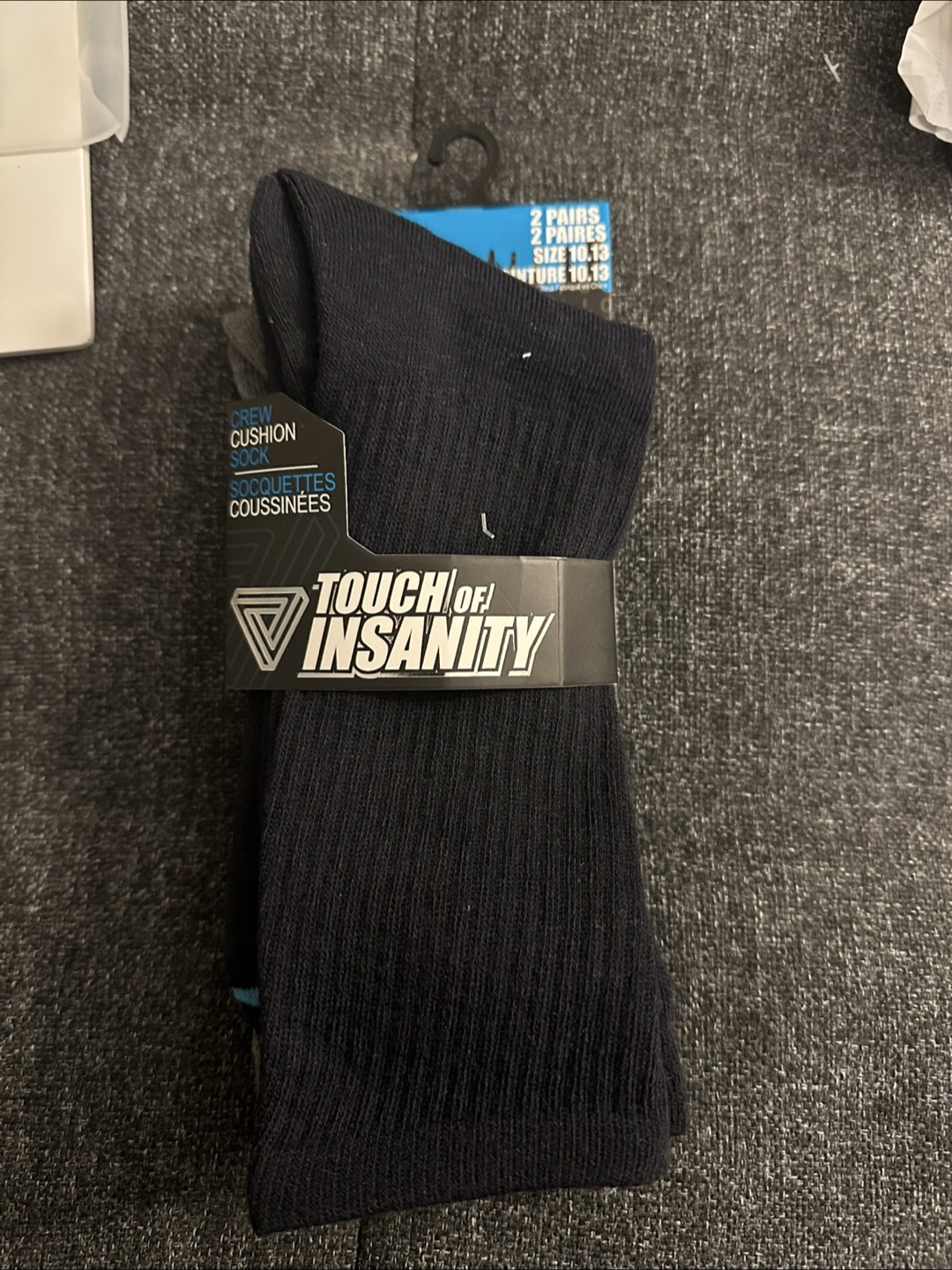 Touch of Insanity Men's Crew Socks - 2 Pairs
