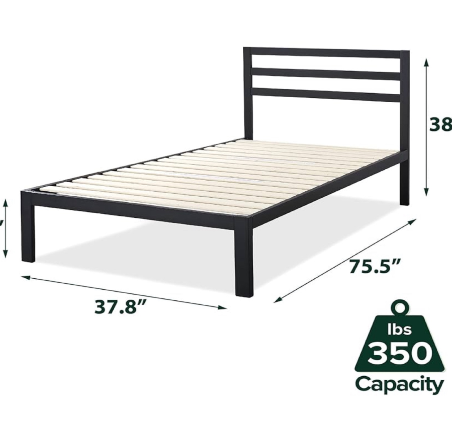 Metal Twin-Size Platform Bed Frame - photo 2