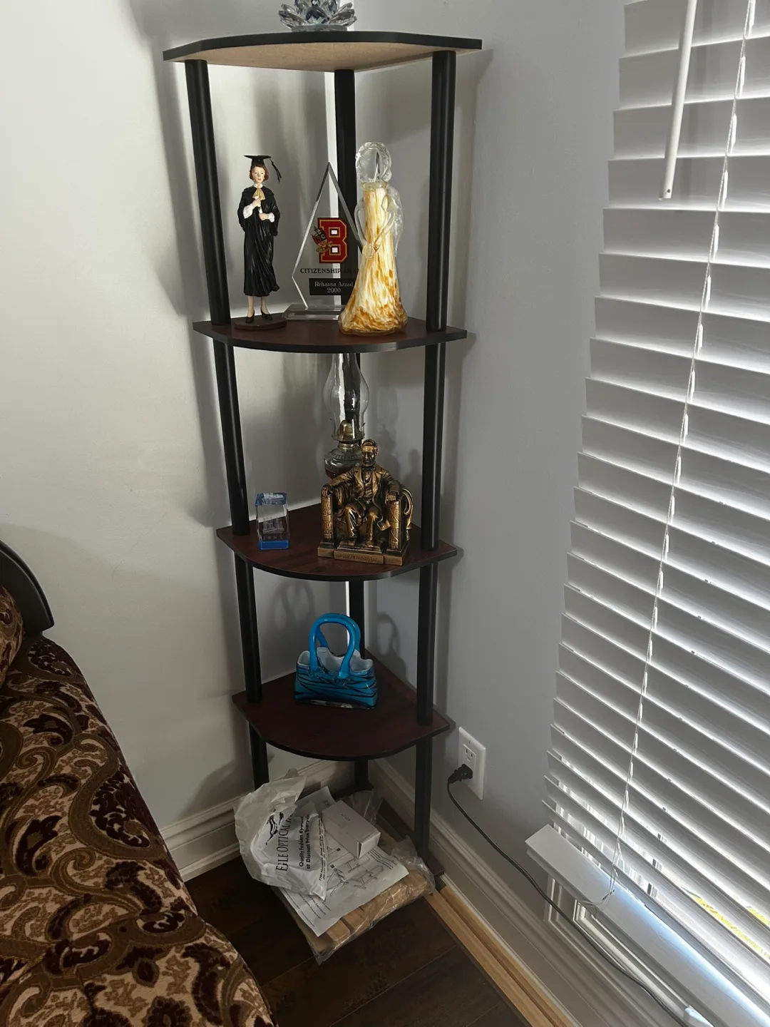 Stylish Console Table with 2 Matching 5-Shelf Corner Units thumbnail
