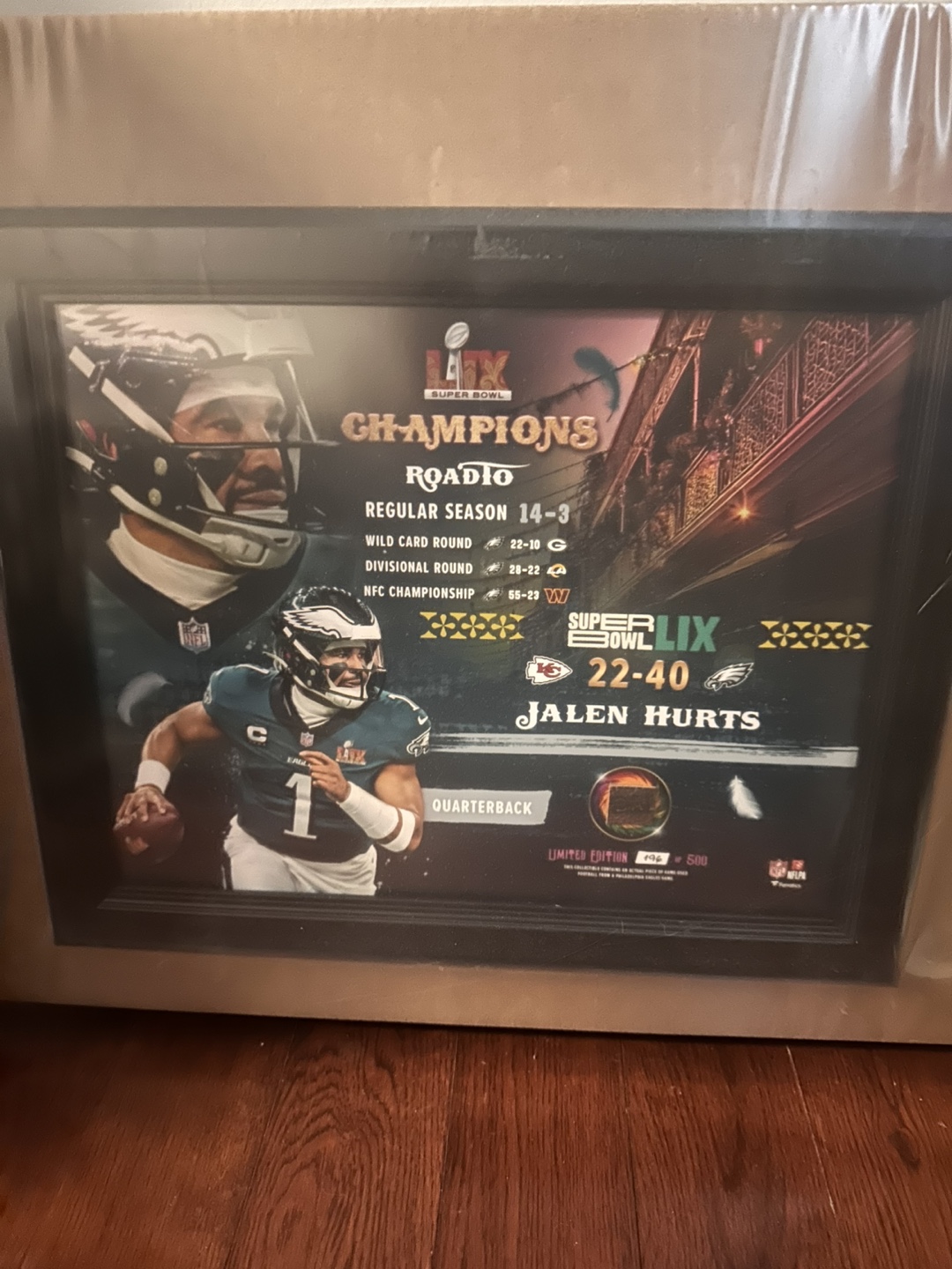 Jalen Hurts Super Bowl LVII Champions Framed Collectible
