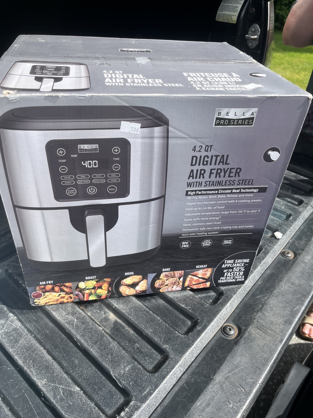 Bella Pro Series 4.2 QT Digital Air Fryer with Stainless Steel