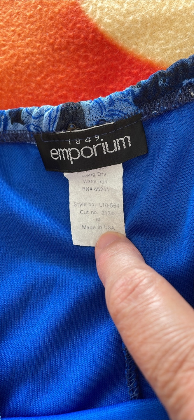 Women's Blue and Black long Skirt, Size M - photo 4