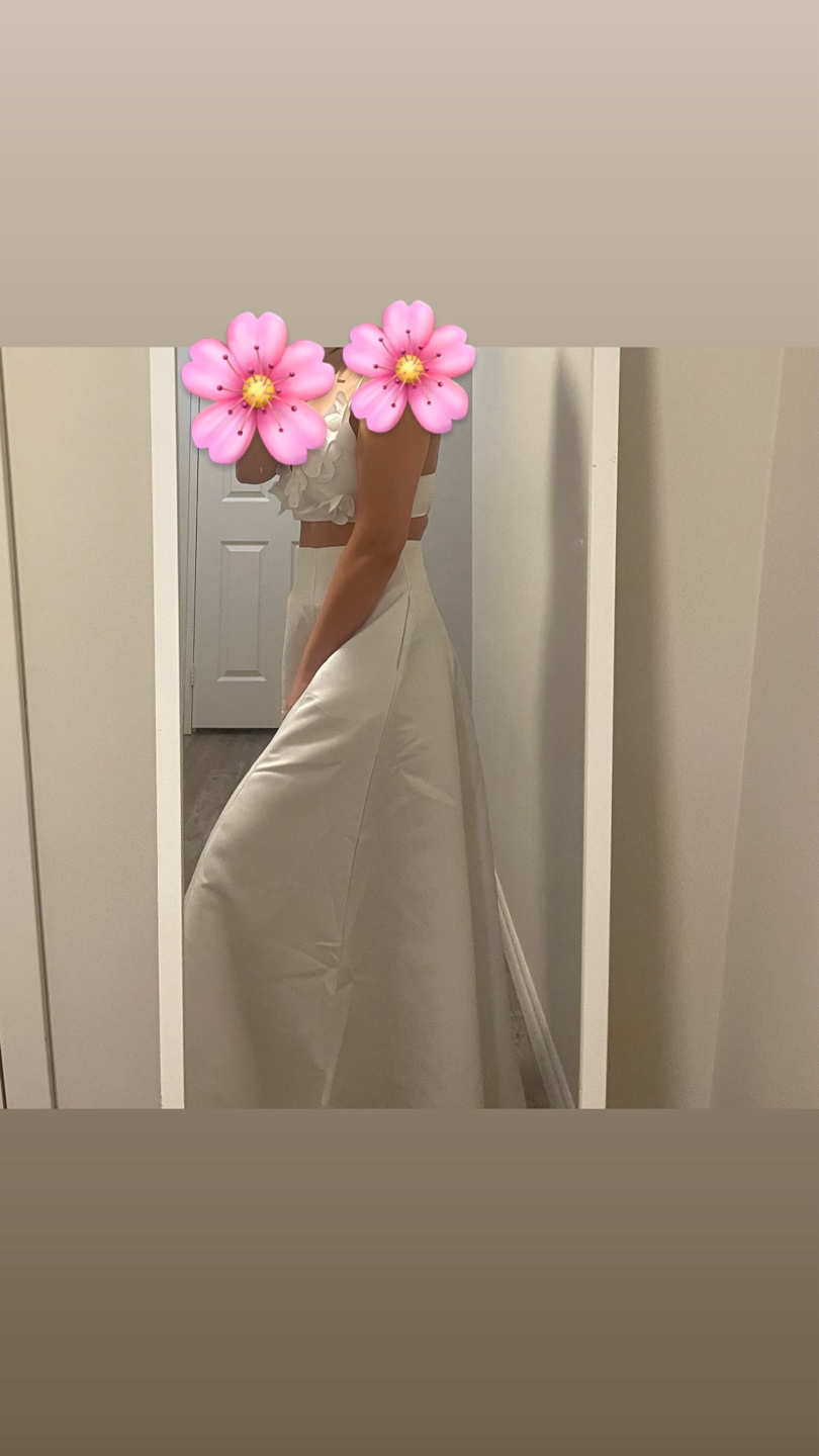 Brand new White floral crop top and maxi skirt set - photo 3