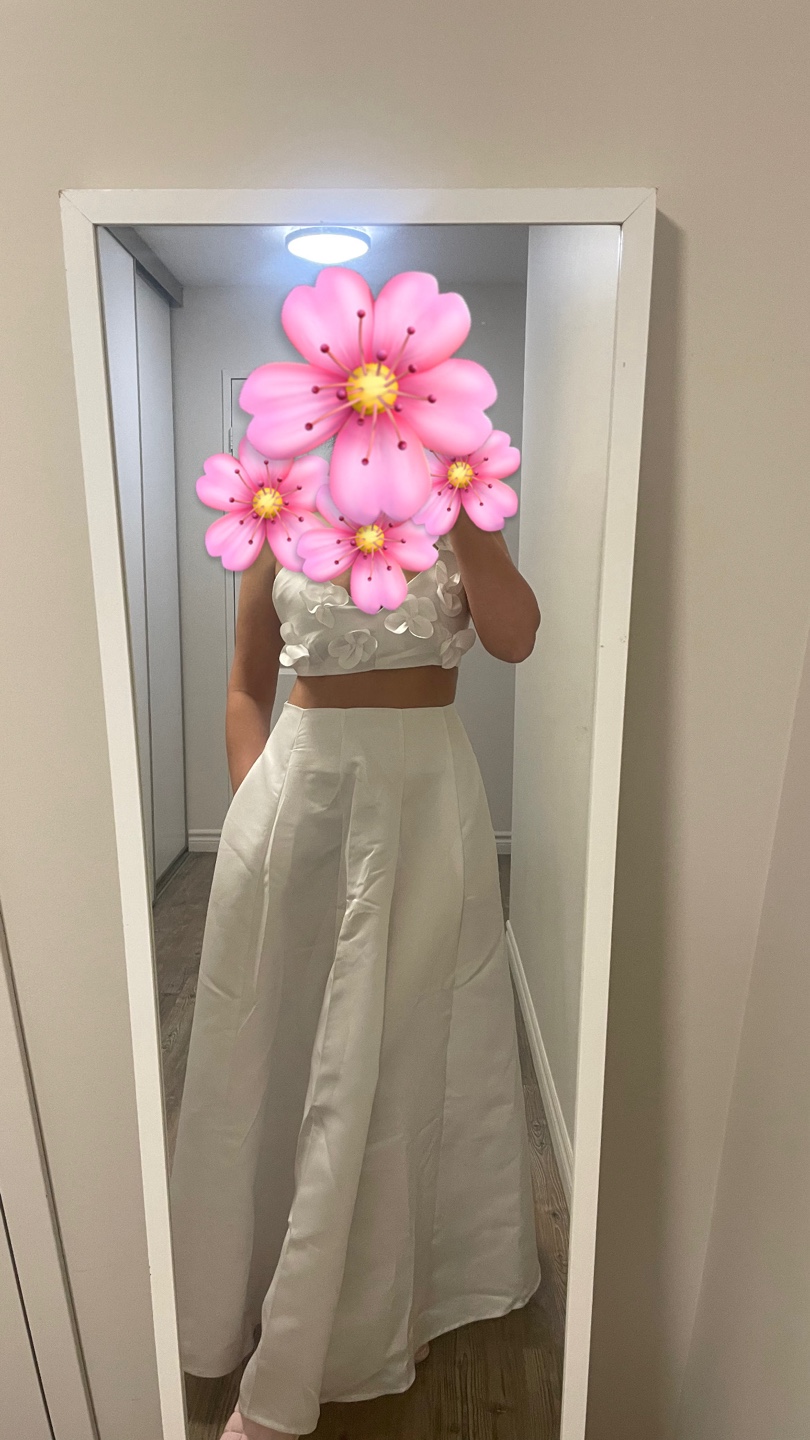 Brand new White floral crop top and maxi skirt set - photo 2