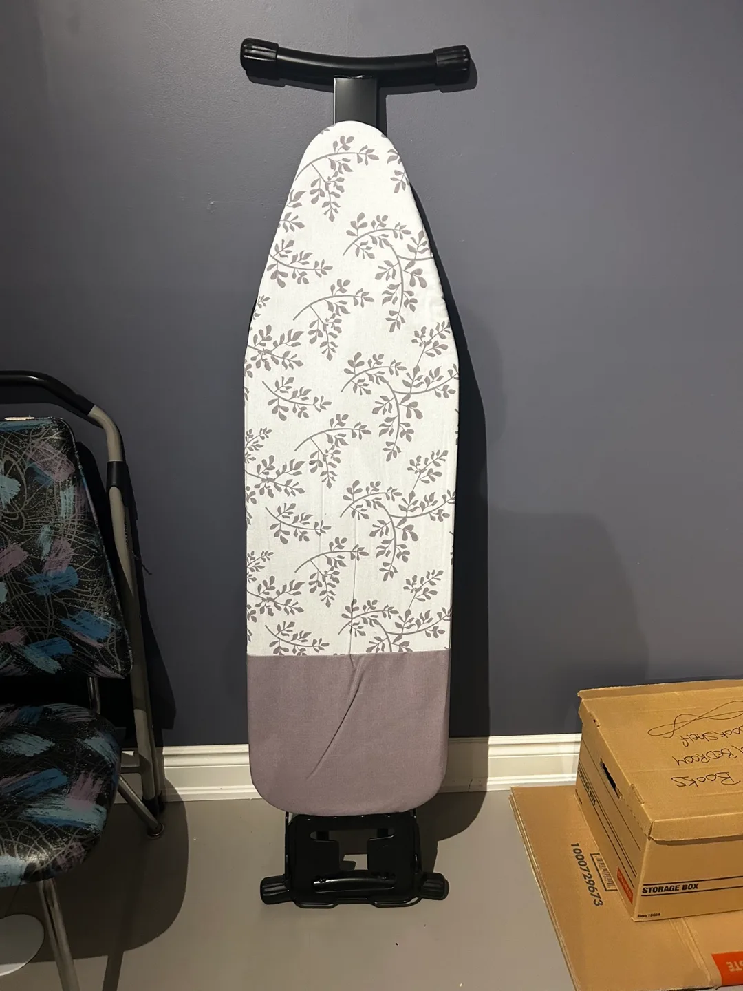 Wall Mounted Ironing Board with Floral Design thumbnail